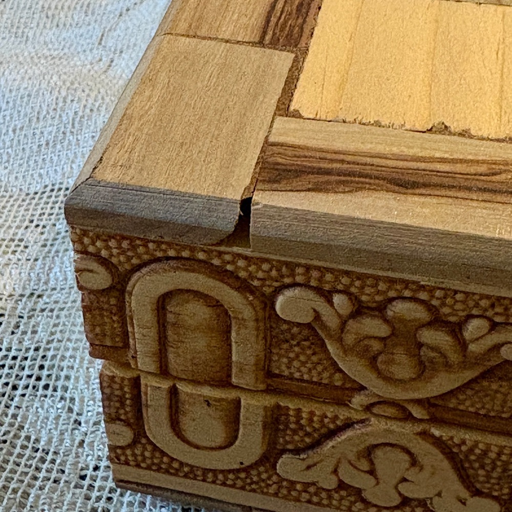 Vintage Backgammon Game Chess Board Hand Crafted Olive Wood in Israel Holy Land - Picture 9 of 11